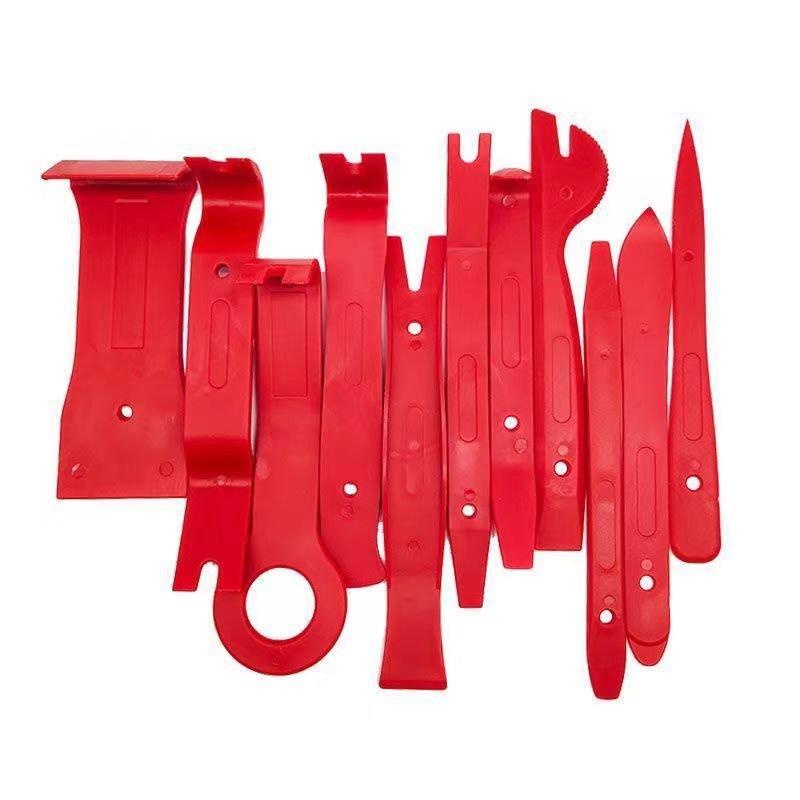 NNEDSZ Red 38PCS Car Interior Trim Removal Tool Kit - Durable PP Material for Car Audio, Dashboard, Door Panel, and Modification