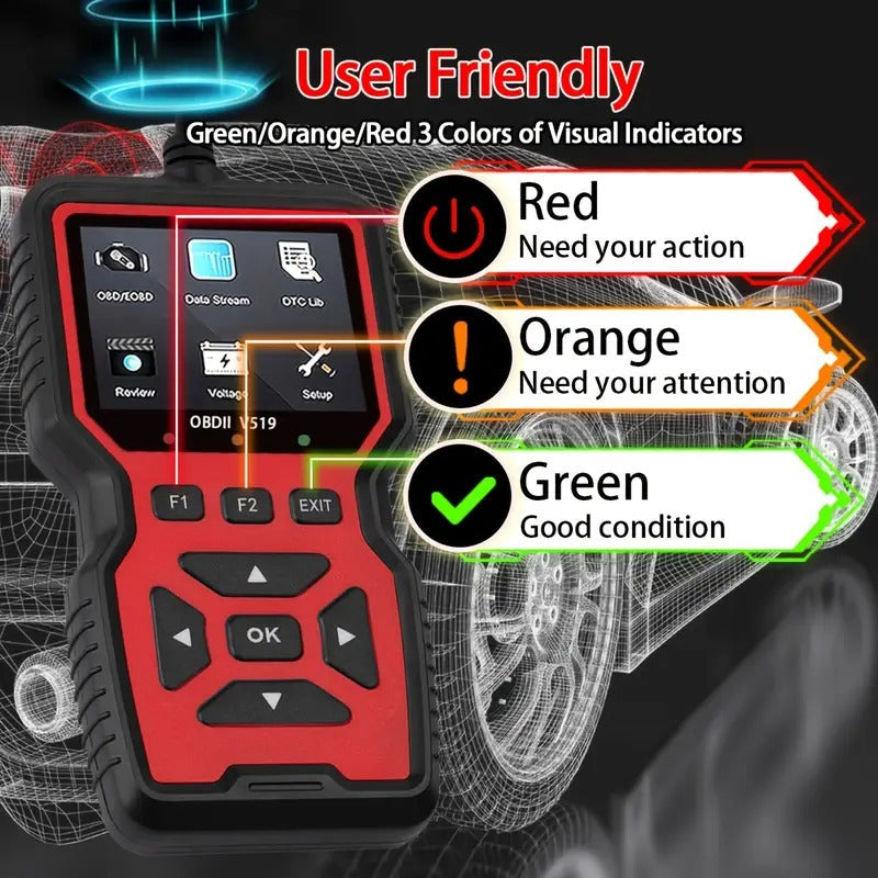 NNETM Car Diagnostic Scanner Tool V519 OBD2 USB